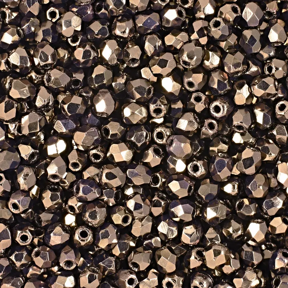 Manumi české broušené korálky 3 mm Crystal Bronze Vega - 60 ks