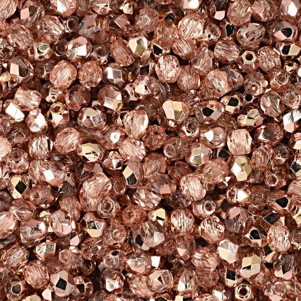 Manumi české broušené korálky 3 mm Apollo Gold - 60 ks