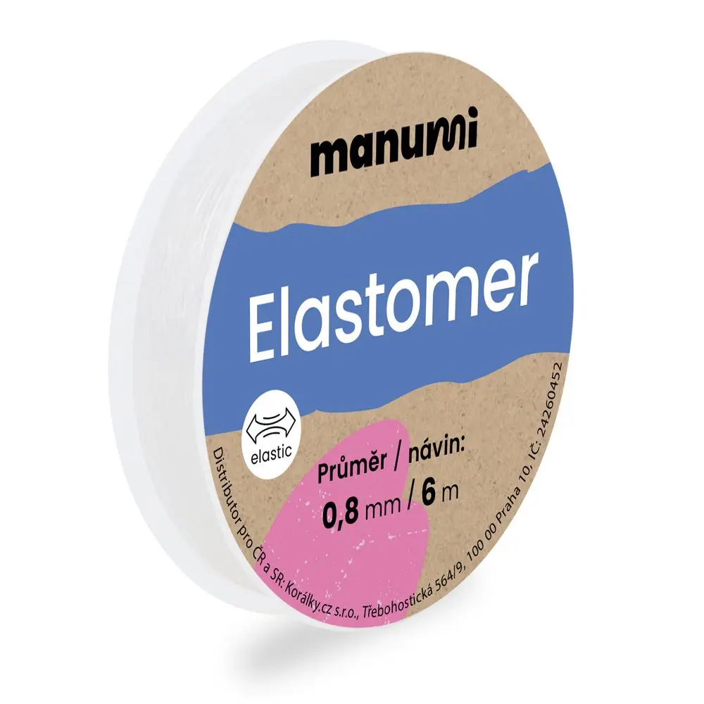 Manumi Elastomer 0,8 mm/6m čirý - 5 ks