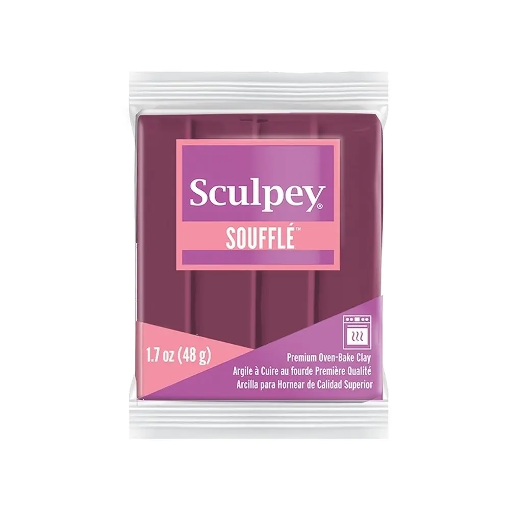 Sculpey SOUFFLÉ Cabernet vínová - 5 ks - 5 ks