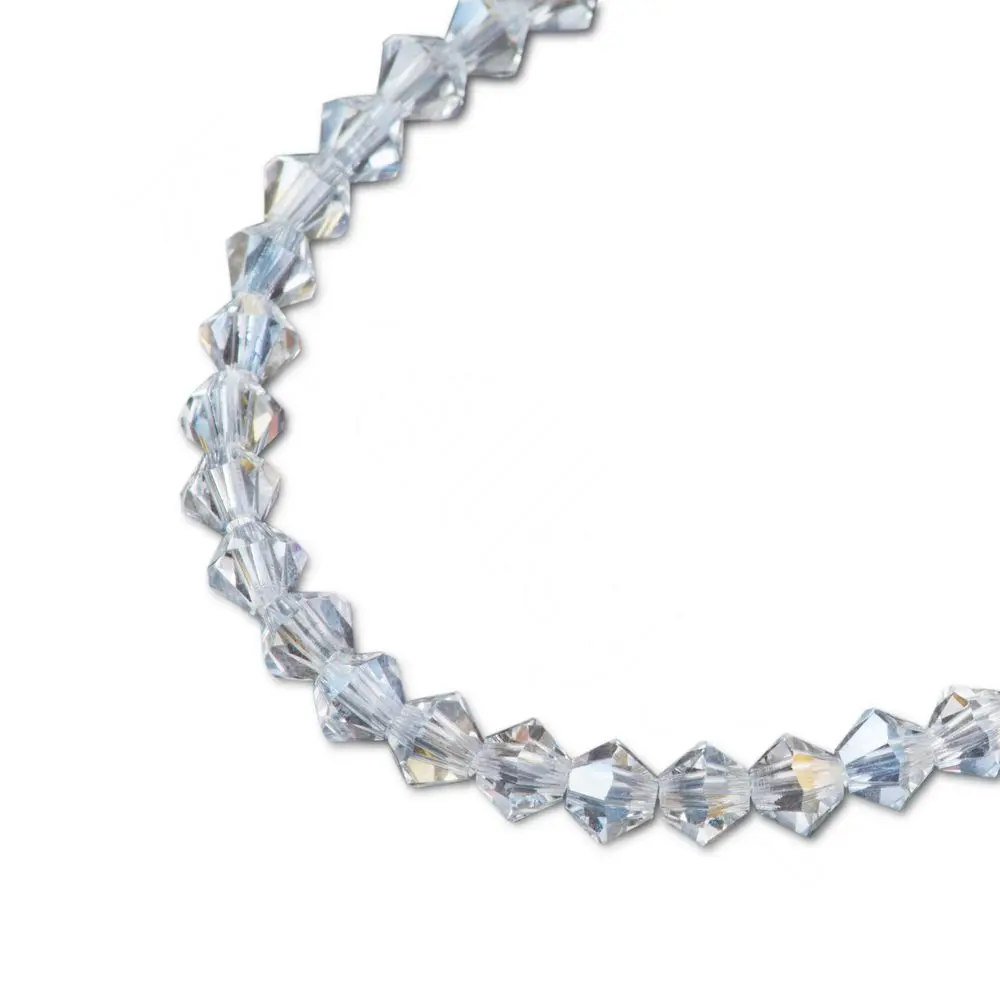 Preciosa MC perle Rondelle 3 mm Crystal Argent Flare - 40 ks
