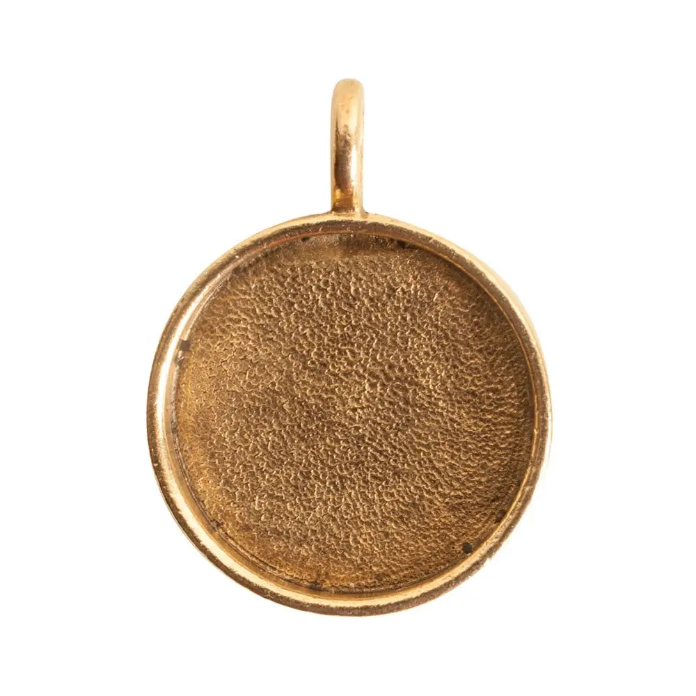 Nunn Design přívěsek s lůžkem kruh 30x22 mm pozlacený - 1 ks