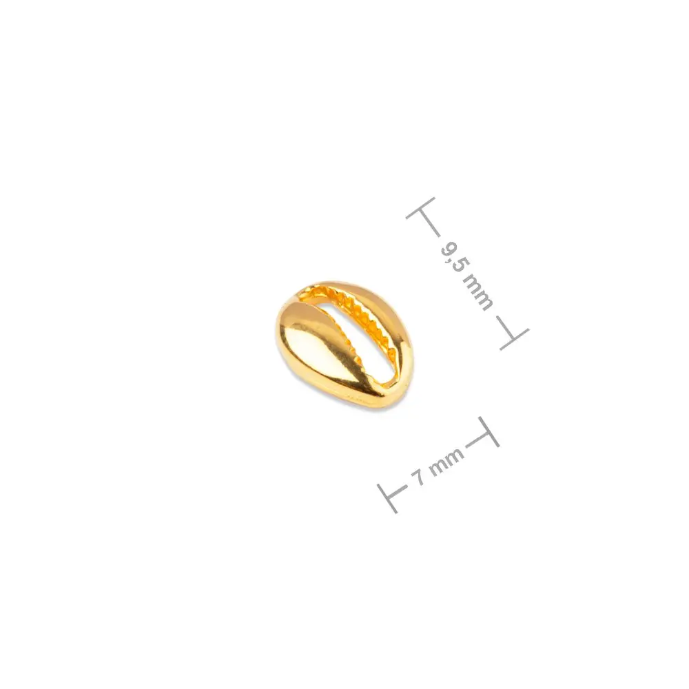 Manumi spojovací díl mušle 9,5x7 mm pozlacený - 1 ks