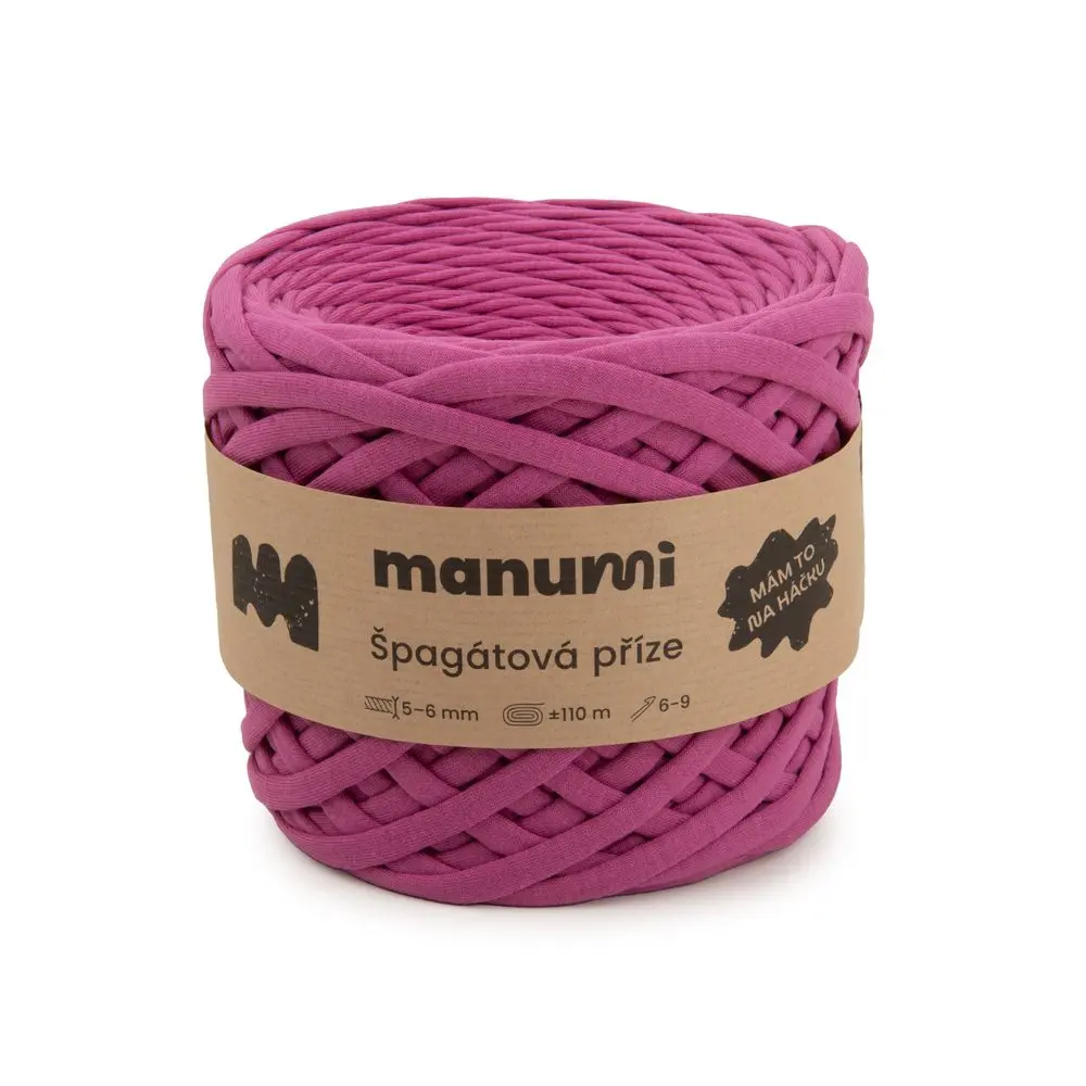 Manumi špagátová příze malinová - 3 ks
