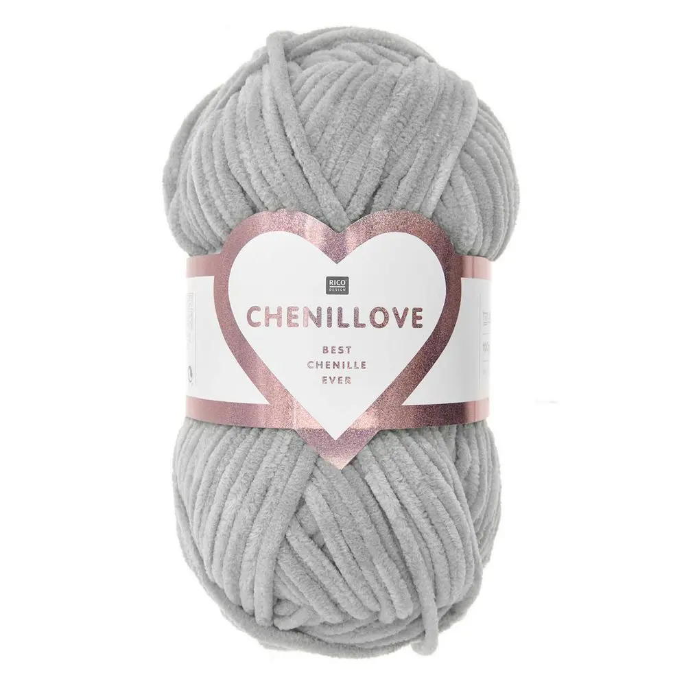 Rico Design Žinylková příze Chenillove odstín 013 šedá - 3 ks