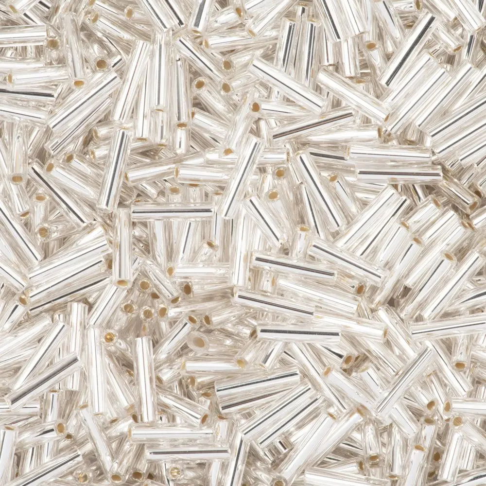 PRECIOSA ORNELA Rokajlové korálky - PRECIOSA rokajl čípky 50 g 9 mm stříbrné - 1 ks