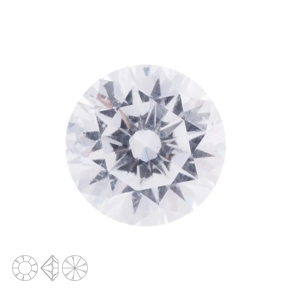 PRECIOSA Kubický zirkon kulatý 2mm Crystal -