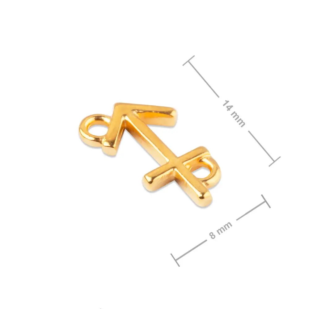 Manumi spojovací díl Střelec 14x8 mm pozlacený - 1 ks