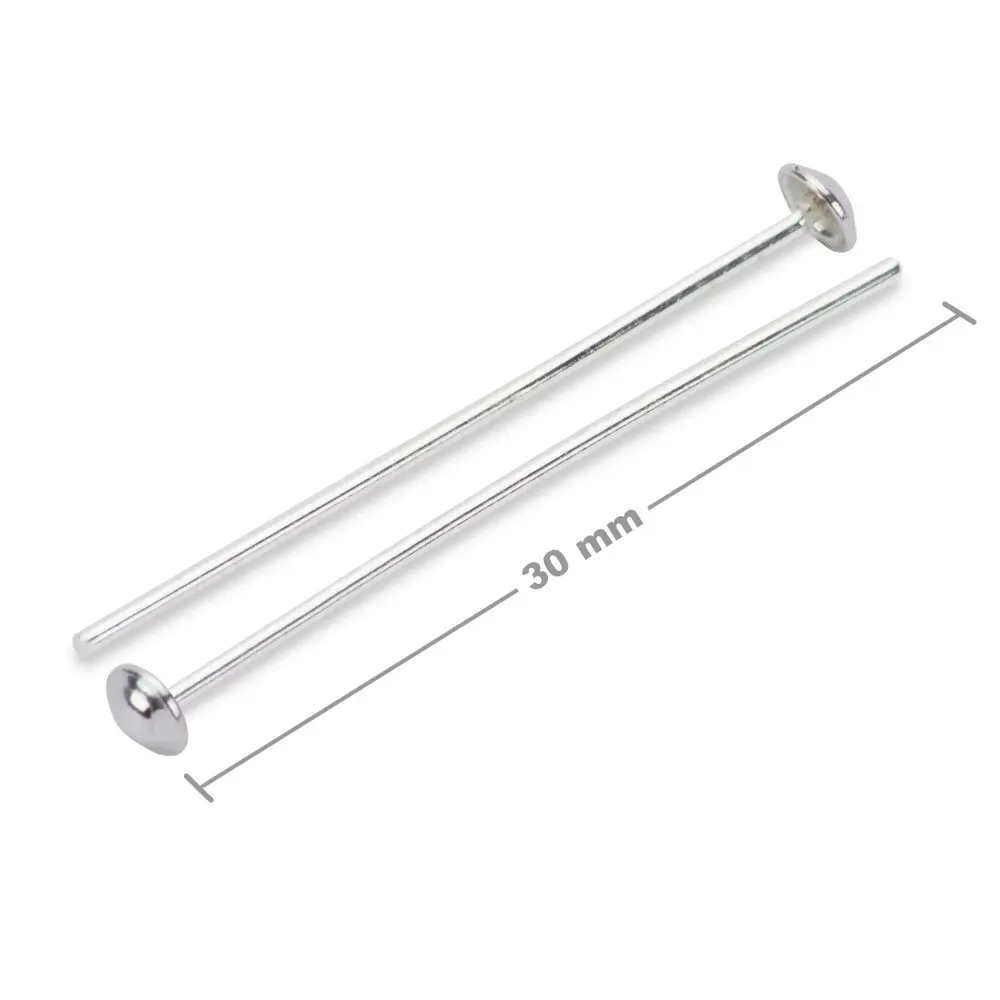 Stříbrná nýtová ketlovací jehla 30 x 0,8 mm -