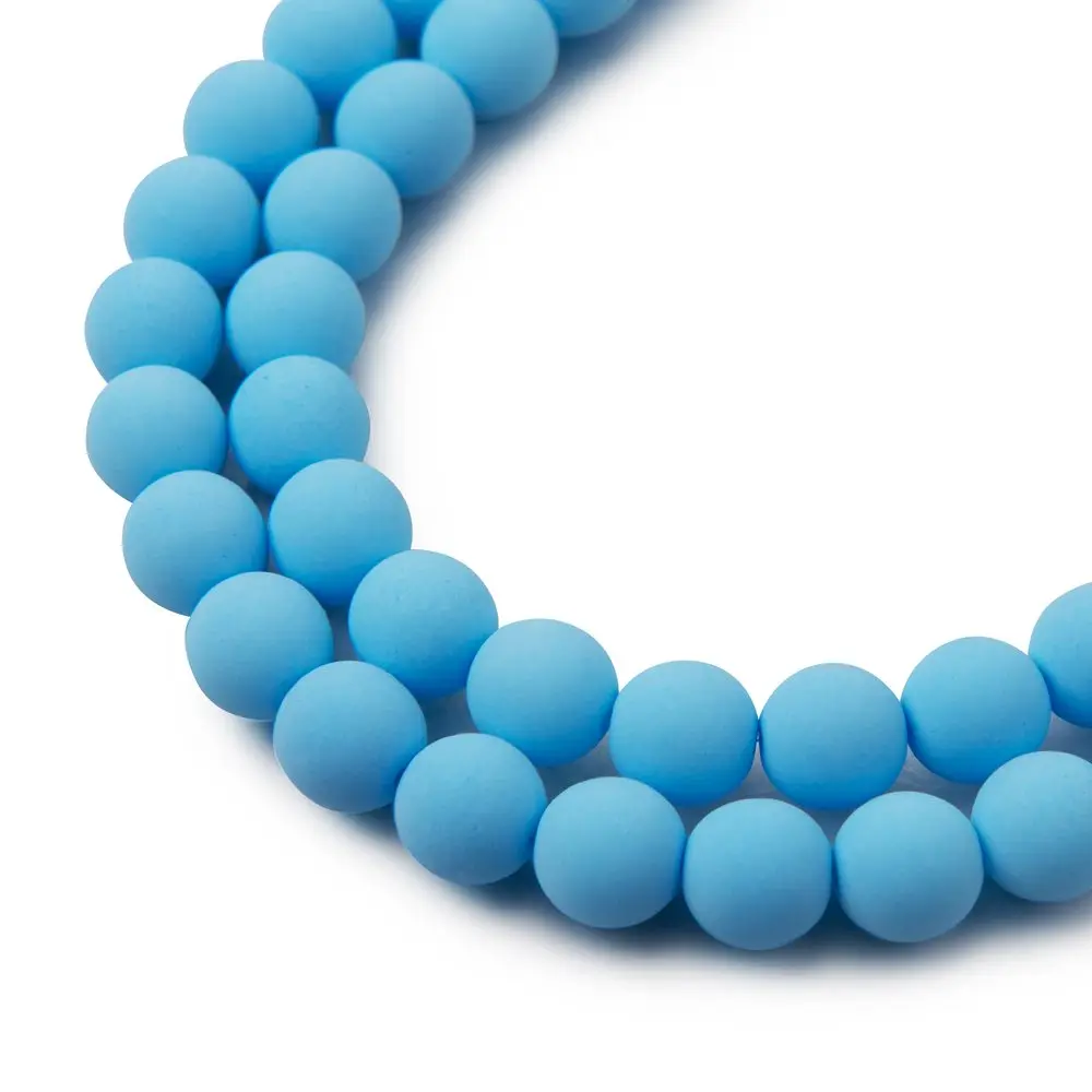 Estrela České mačkané korálky Estrela BONDELI 8 mm soft blue -