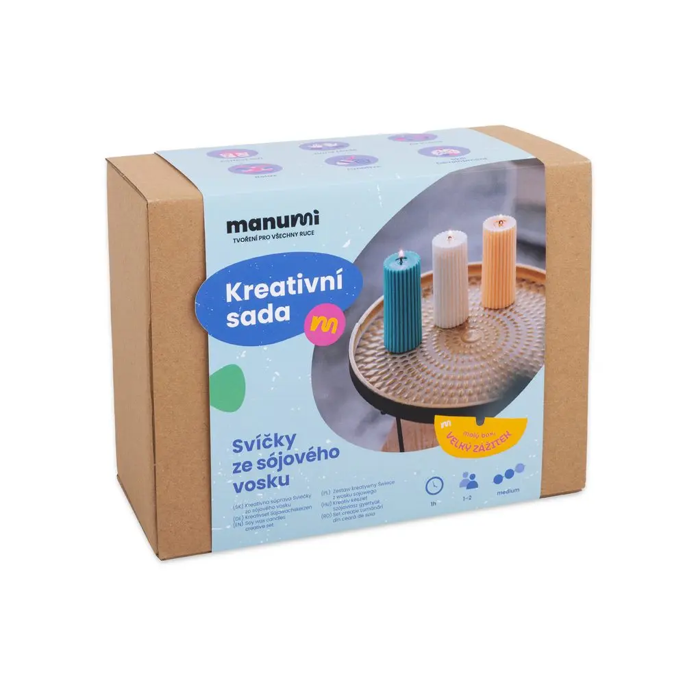 Manumi kreativní sada na výrobu svíček ze sójového vosku - 1 ks