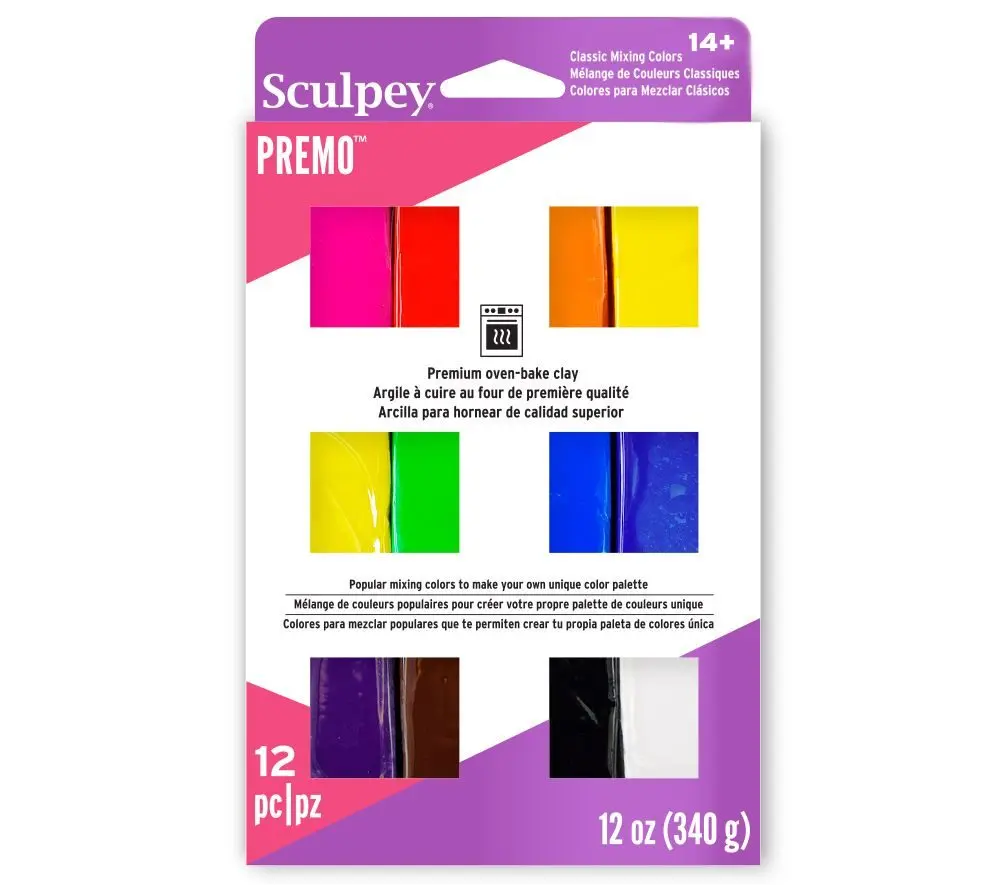 Sculpey PREMO sada 340g 12 barev - 3 sady