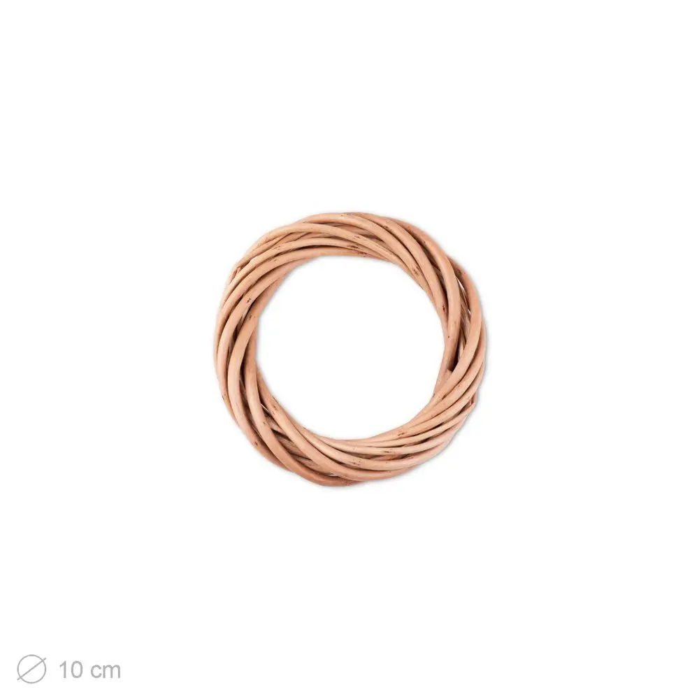 Proutěný základ na věnec 10cm světlý -