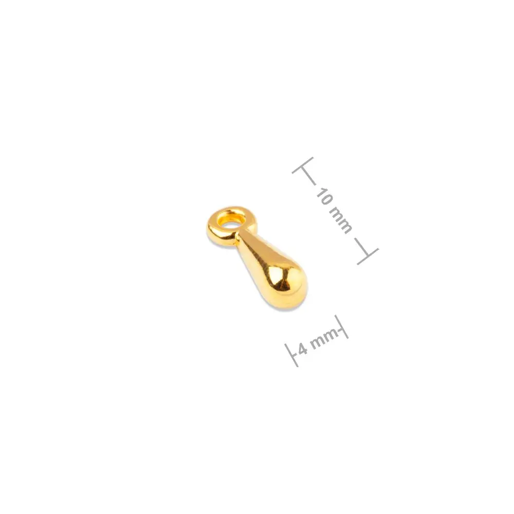 Manumi přívěsek kapka 10x4 mm pozlacený - 1 ks
