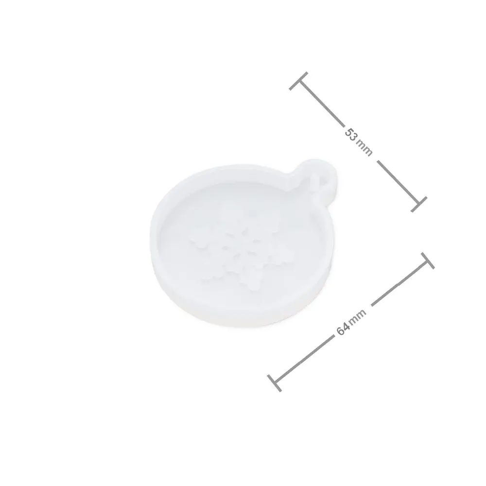 Manumi Silikonová forma na odlévání kreativní hmoty vánoční baňka 64x53x8mm - 3 ks