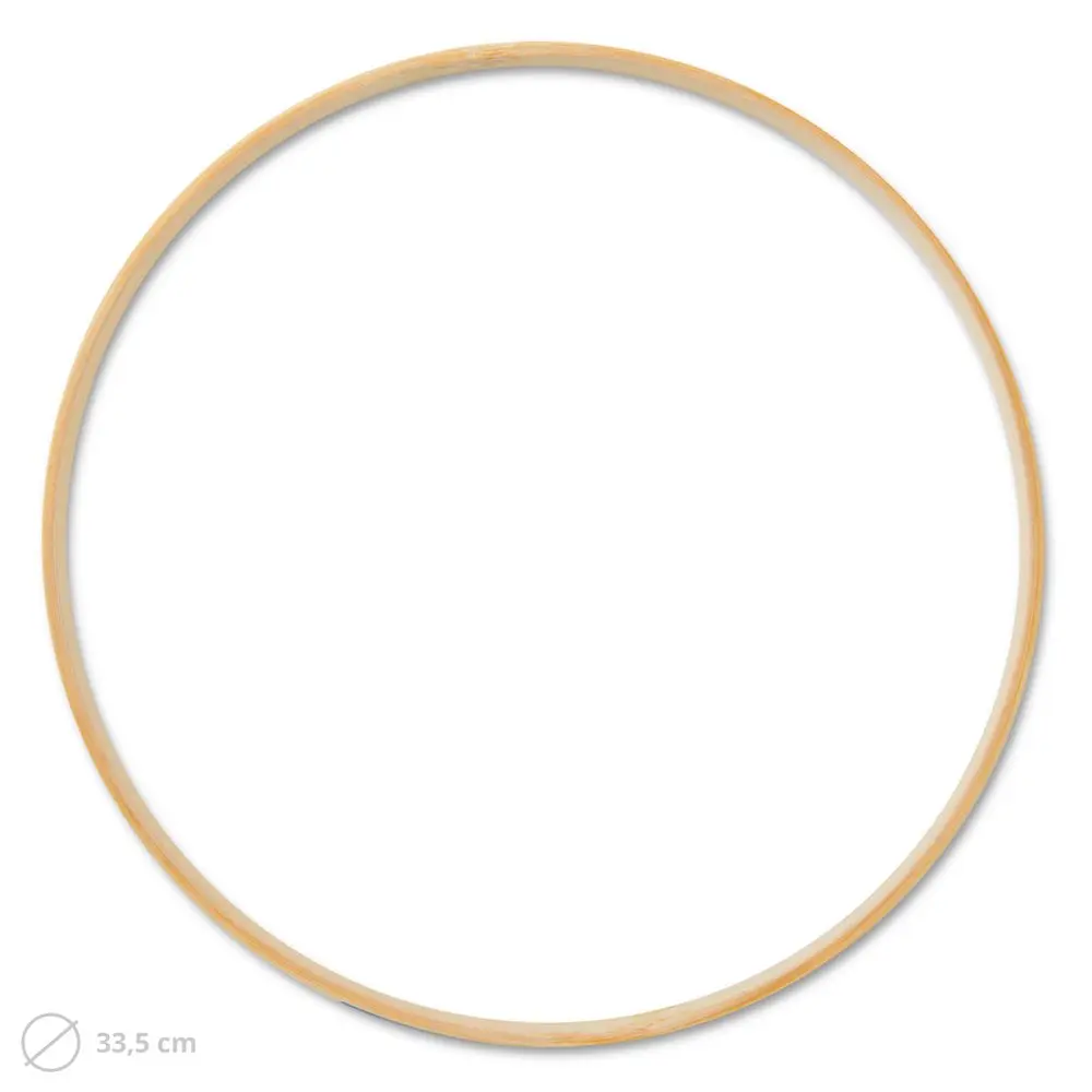 Dřevěný kruh na macramé 33,5cm - 1 ks