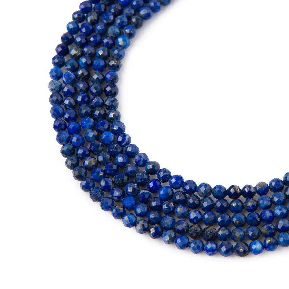 Korálky z minerálu Lapis Lazuli AA 3 mm broušené - 54 cm