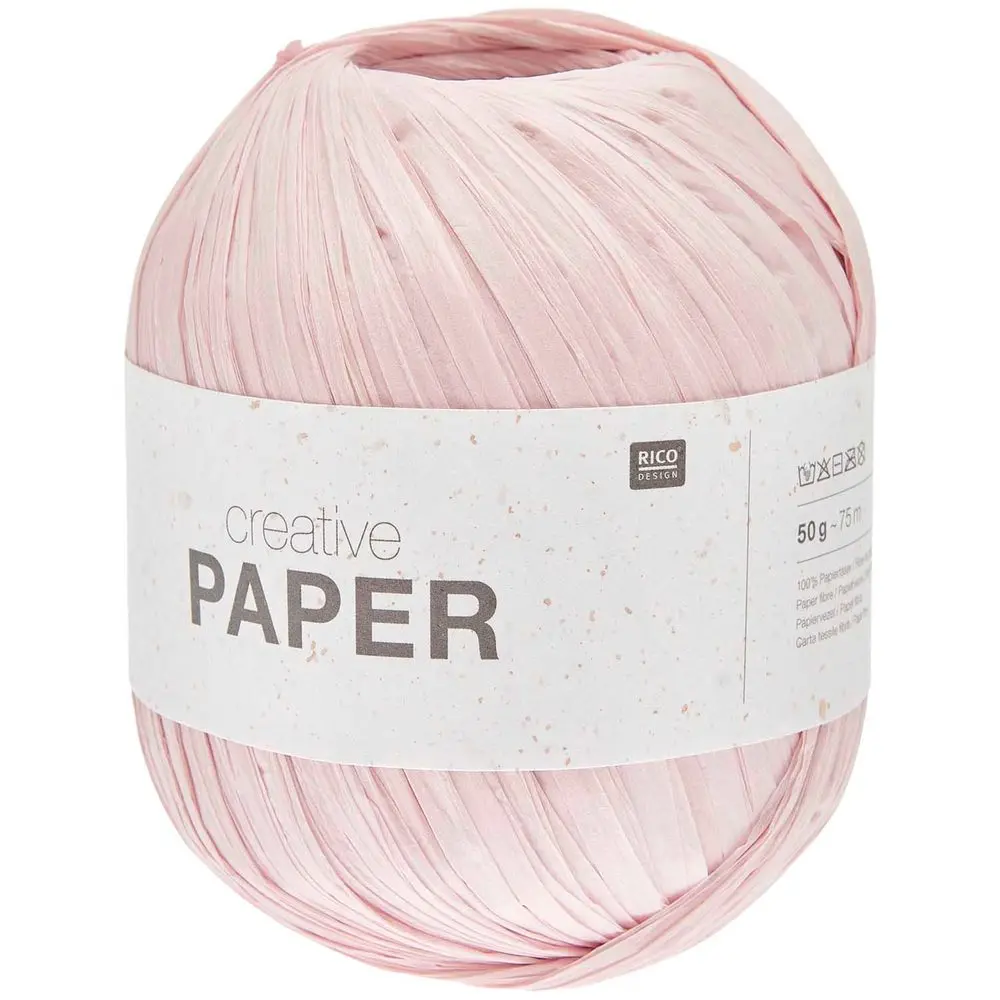 Rico design háčkovací papírová příze Creative paper odstín 004 růžová - 3 ks