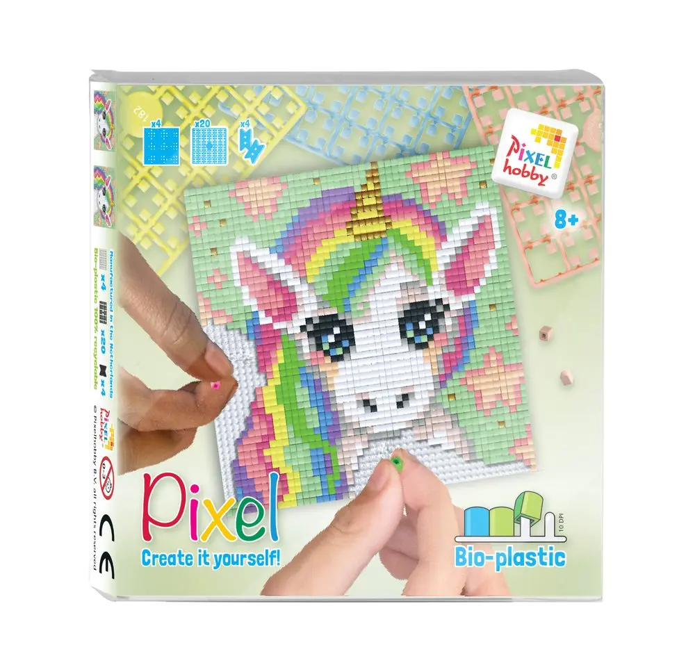 Pixelhobby Pixel sada s velkou podložkou jednorožec - 1 ks