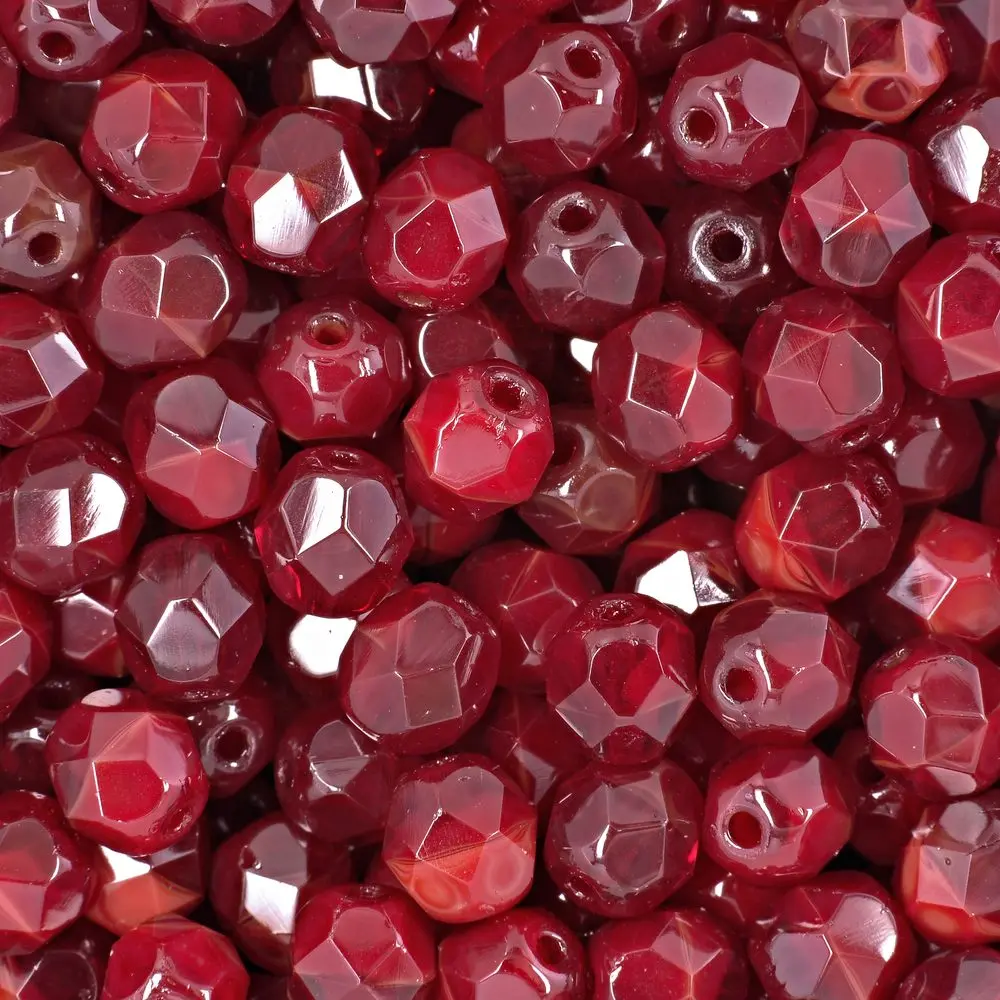 Manumi české broušené korálky 6 mm Oxblood -