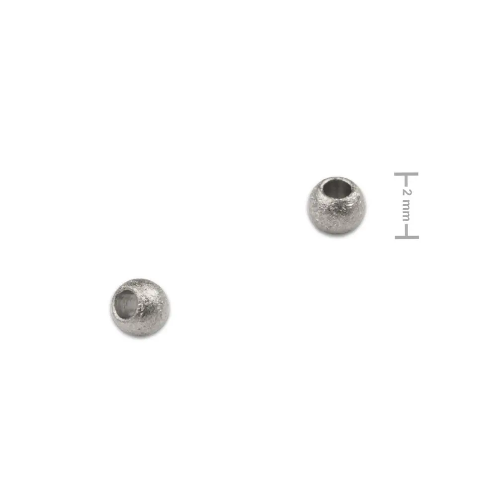 Korálek z chirurgické oceli 2 mm stardust matný - 10 ks