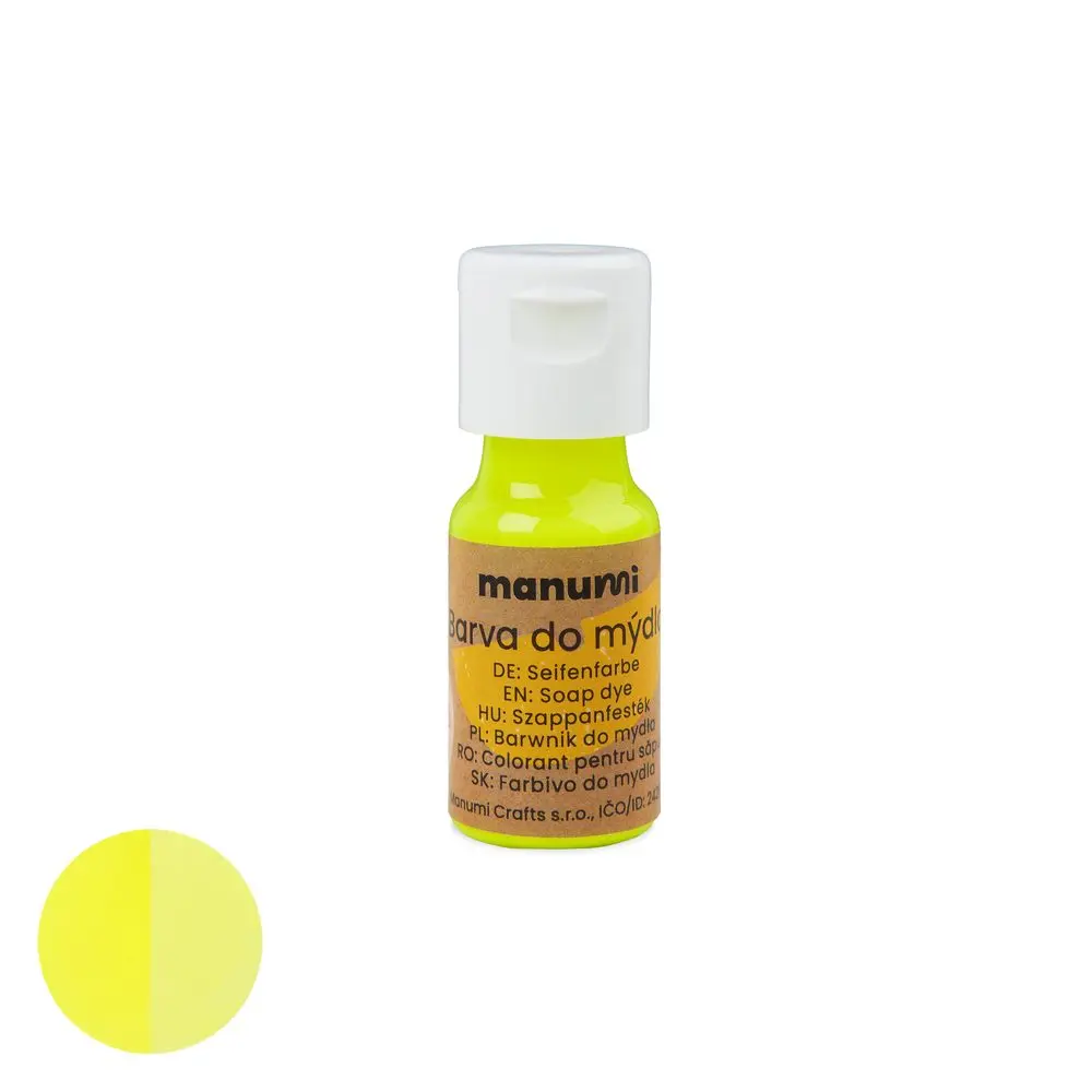 Manumi tekutá barva do mýdla 10 ml neonově žlutá - 1 ks