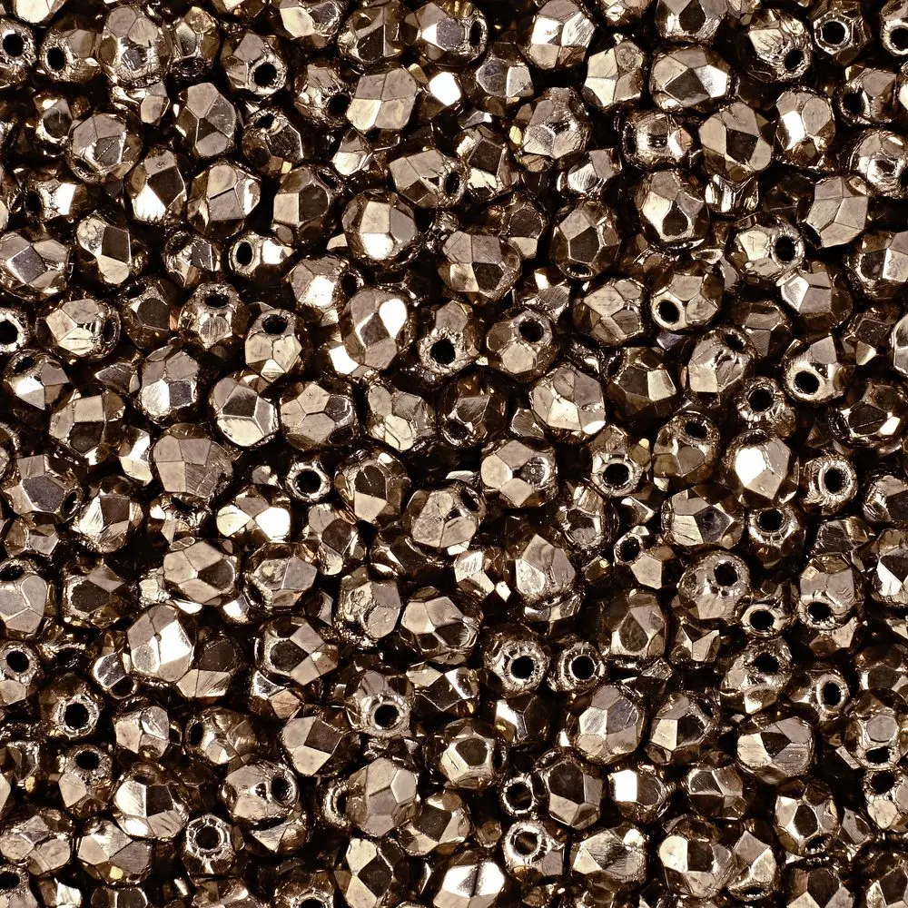 Manumi české broušené korálky 3 mm Gold Bronze -