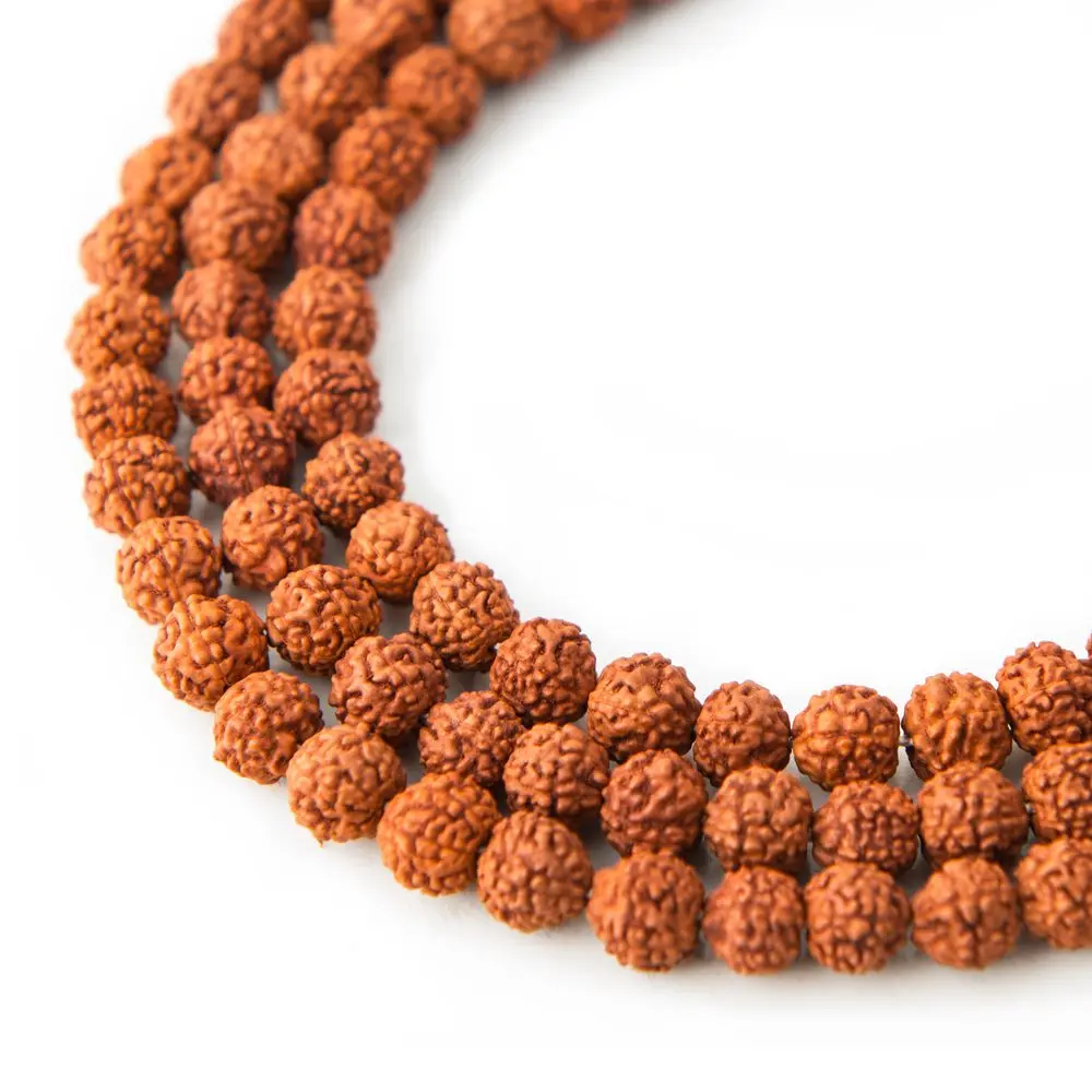 Korálek ze semínka Rudraksha dobarvovaný 6 mm - 50 ks