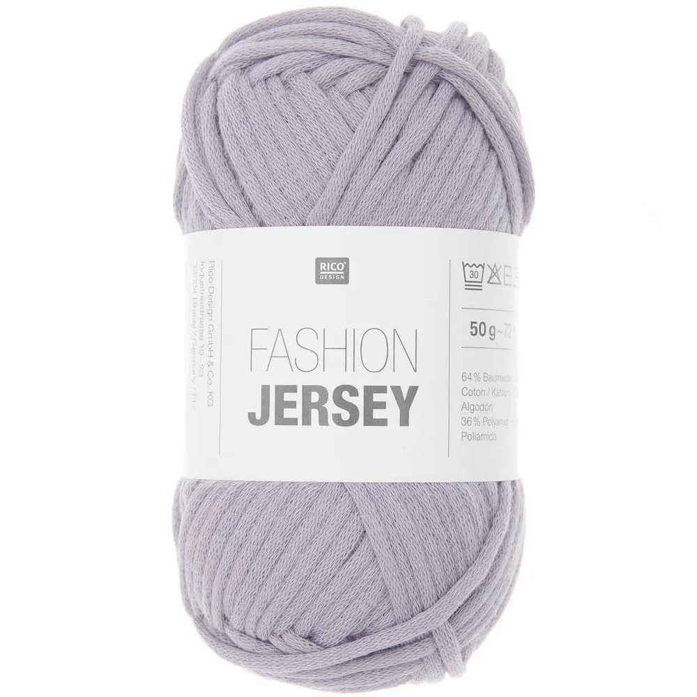 Rico design háčkovací šňůra Fashion Jersey odstín 025 levandulová - 1 ks