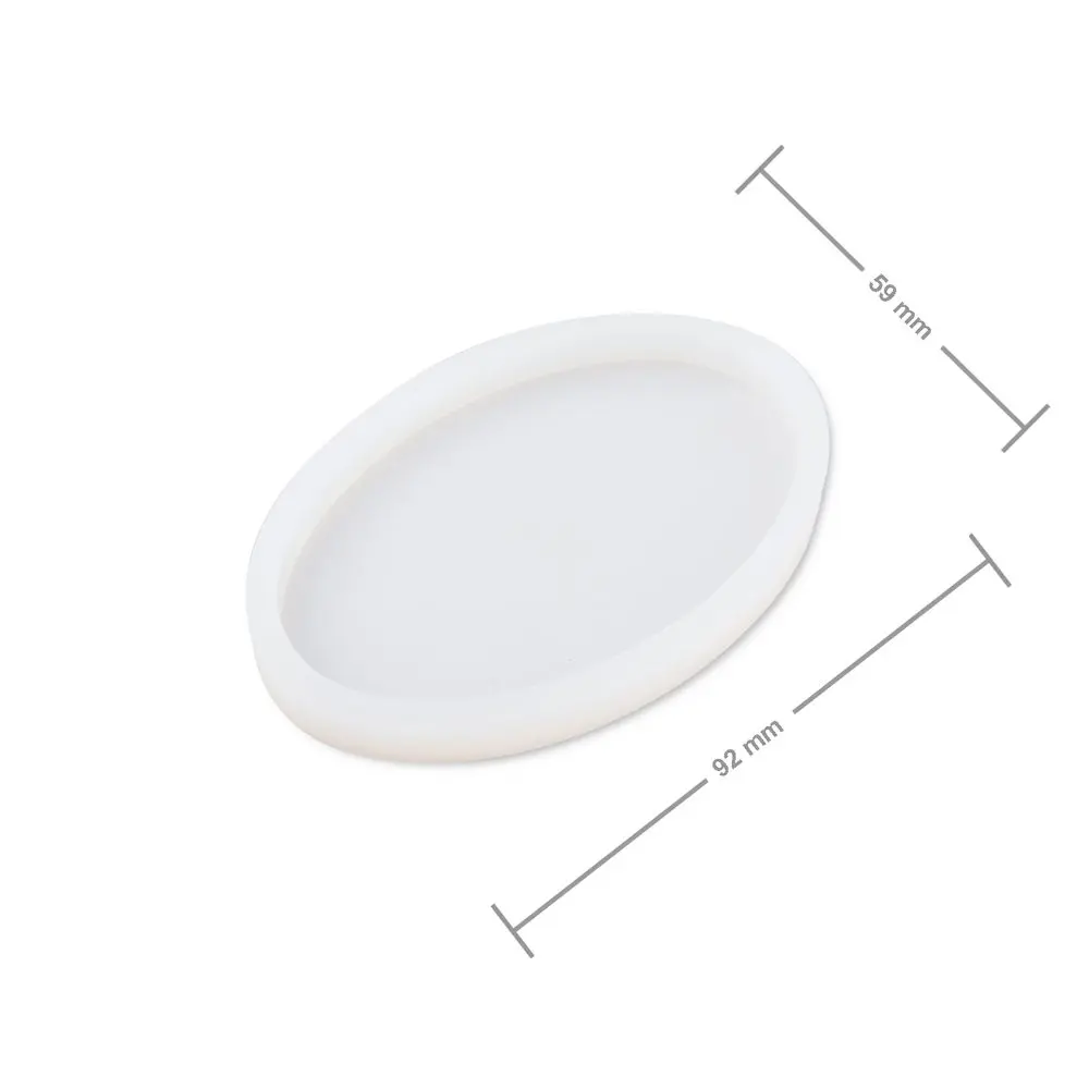 Manumi Silikonová forma na odlévání kreativní hmoty ovál 92x59x7mm - 1 ks