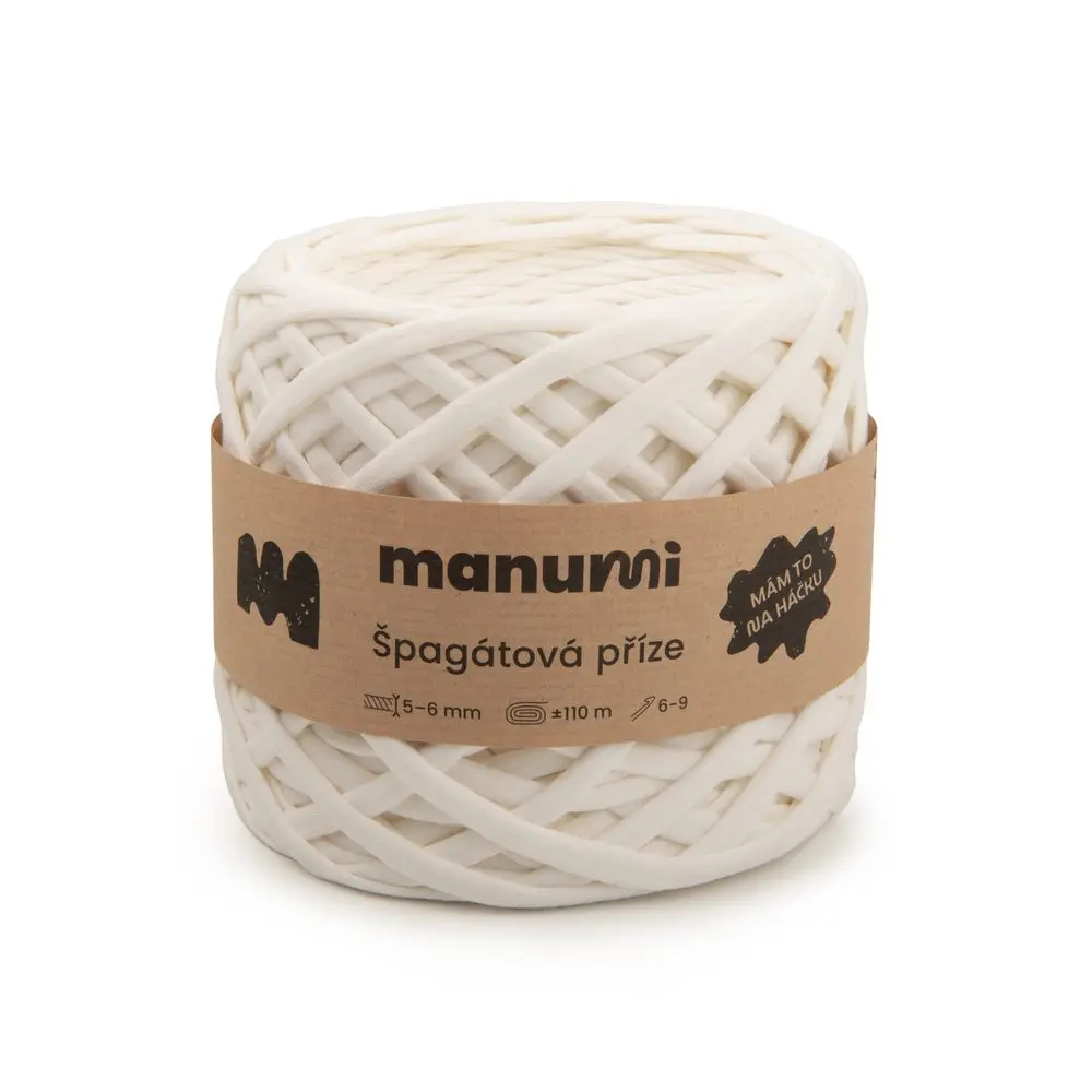 Manumi špagátová příze krémová - 3 ks