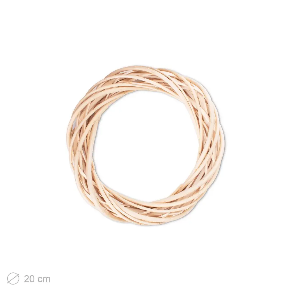 Proutěný základ na věnec 20cm světlý - 1 ks