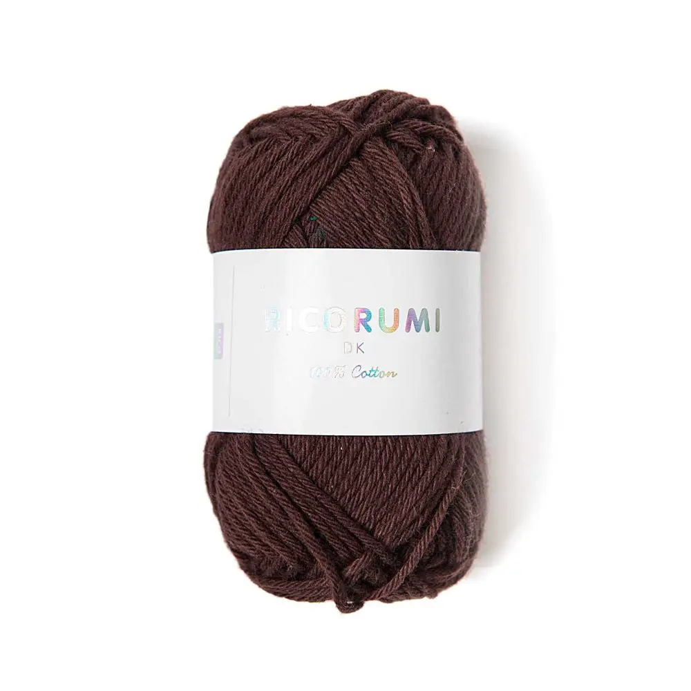 Rico Design Bavlněná háčkovací příze Ricorumi dk odstín 057 čokoládová - 1 ks