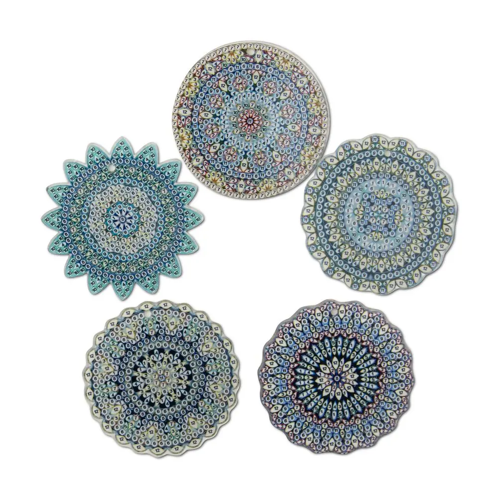 Diamantové malování sada klíčenek mandala 5 ks - 1 sada