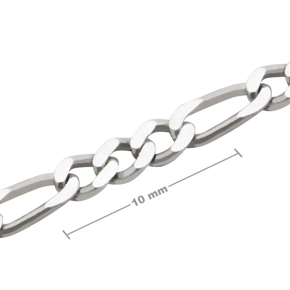Stříbrný řetízek v metráži figaro 2,5 mm -