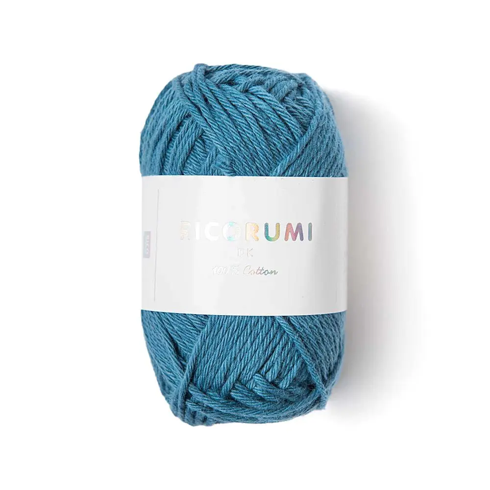 Rico Design Bavlněná háčkovací příze Ricorumi dk odstín 034 denim - 3 ks