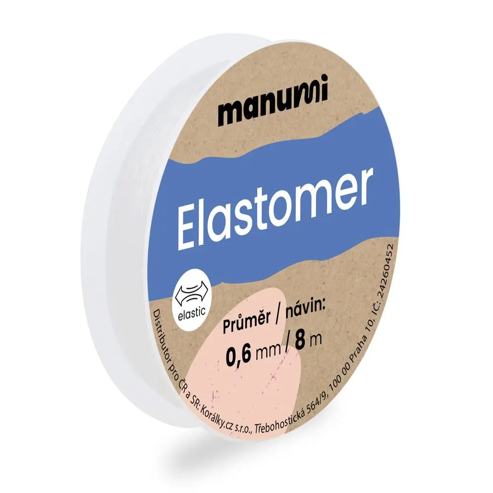 Manumi Elastomer 0,6 mm/8m čirý - 5 ks