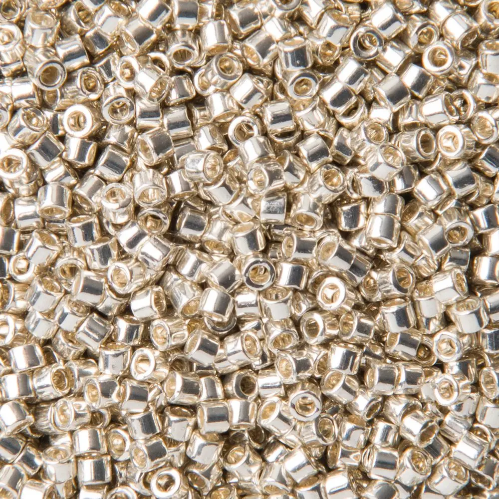 Miyuki Rokajlové korálky - Miyuki Delica 11/0 (DB-035) Galvanized Silver - 3 g