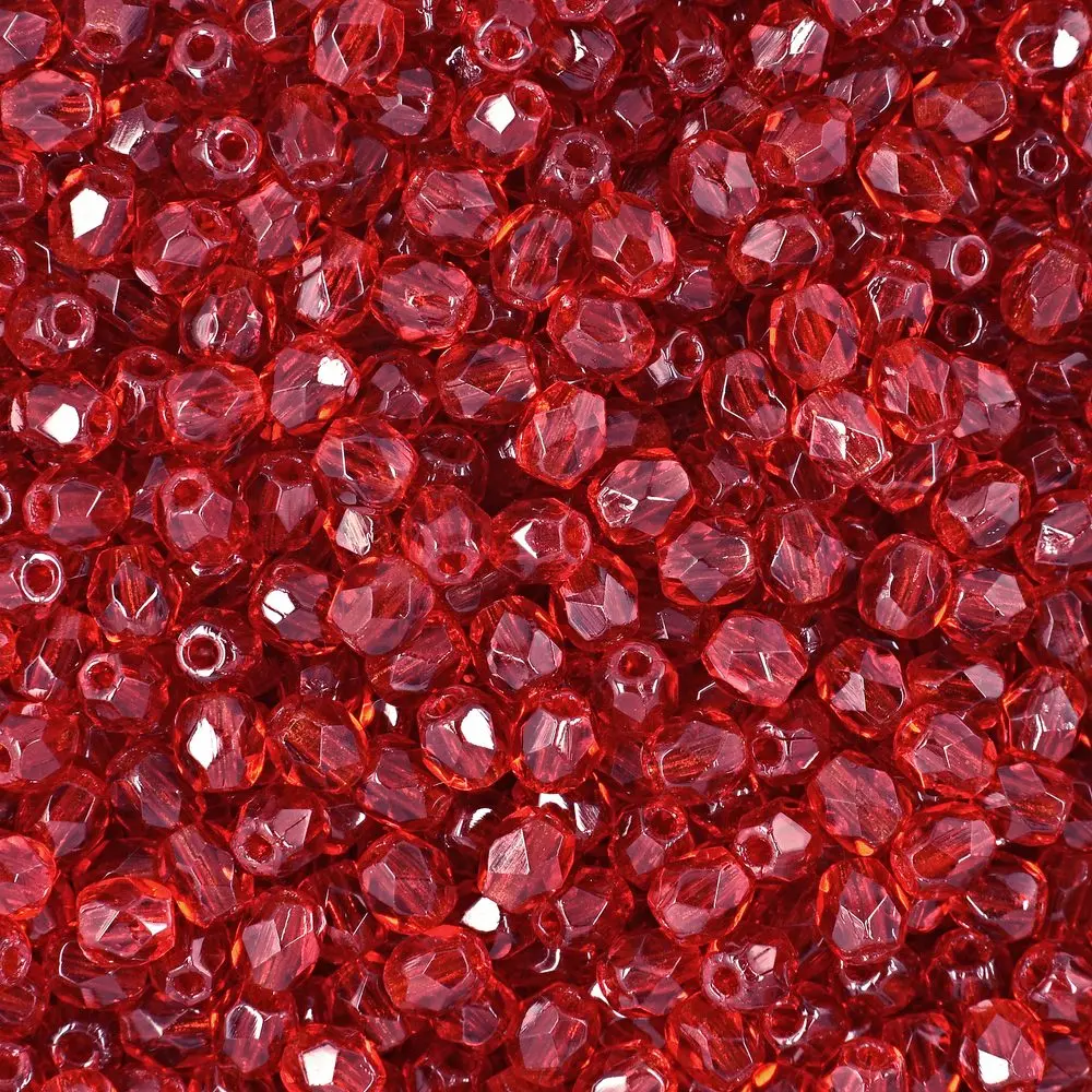 Manumi české broušené korálky 3 mm Siam Ruby - 60 ks