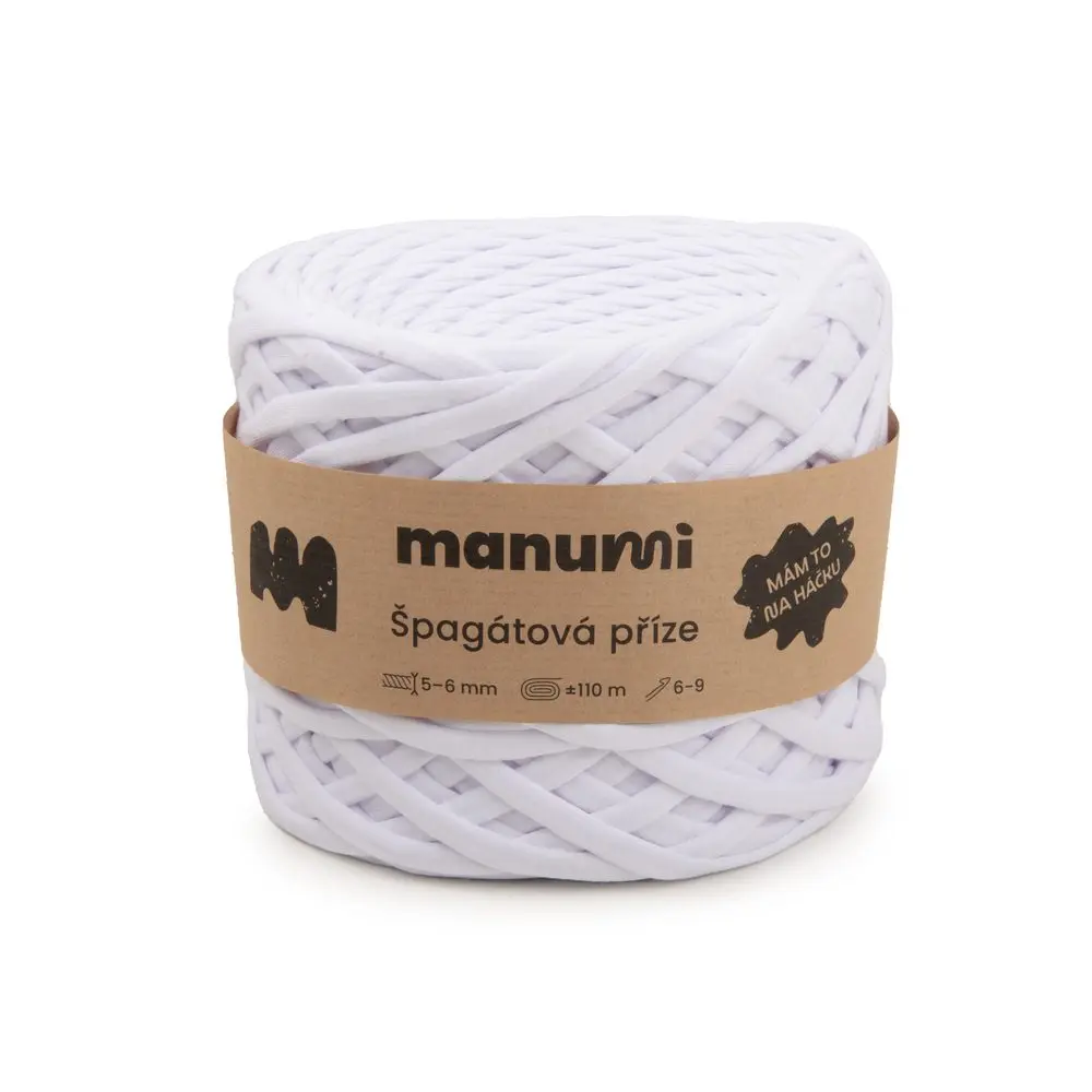 Manumi špagátová příze bílá - 3 ks