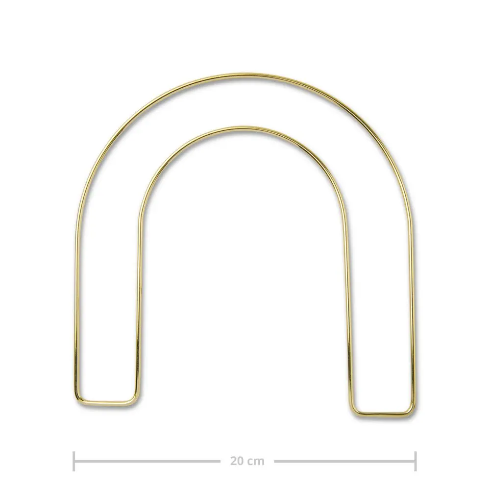 Kovový rám duha na macramé 20cm -