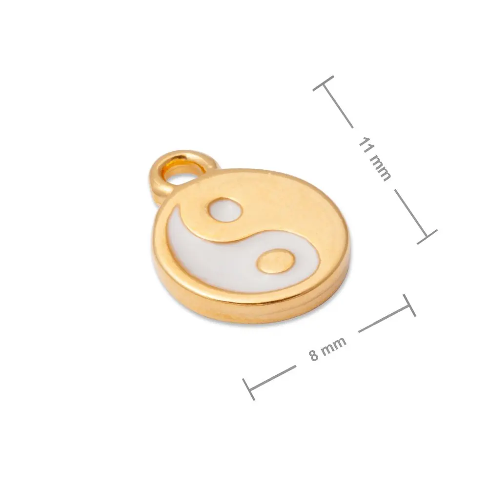 Manumi přívěsek jin-jang 11x8 mm pozlacený - 1 ks
