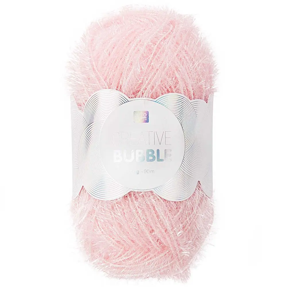 Rico design háčkovací příze na výrobu žínek Creative Bubble odstín 003 růžová - 3 ks