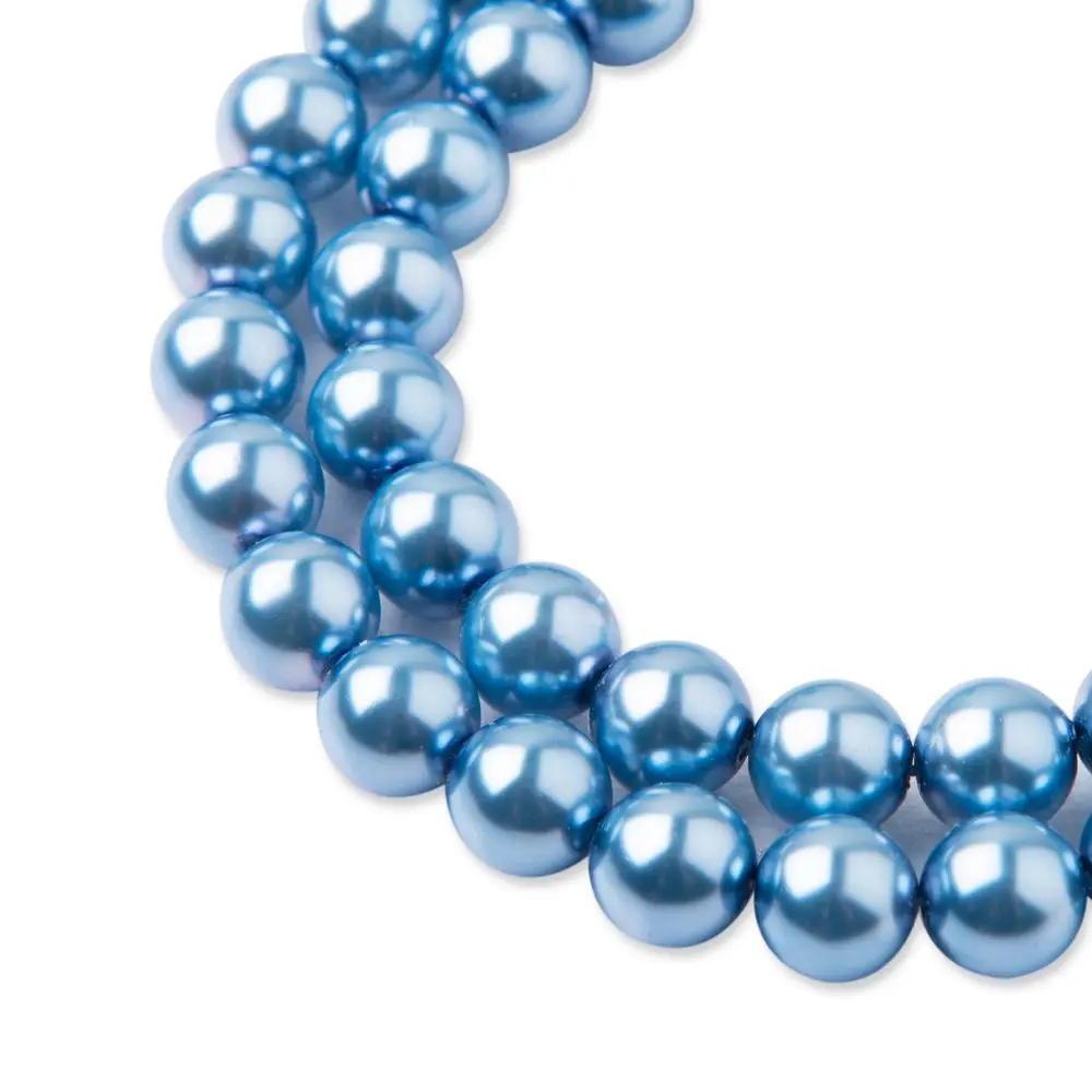 Manumi české voskové perle 8 mm Baby blue - 110 ks