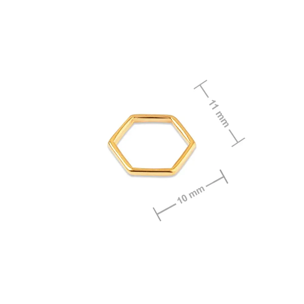 Manumi spojovací díl hexagon 11x10 mm pozlacený - 1 ks