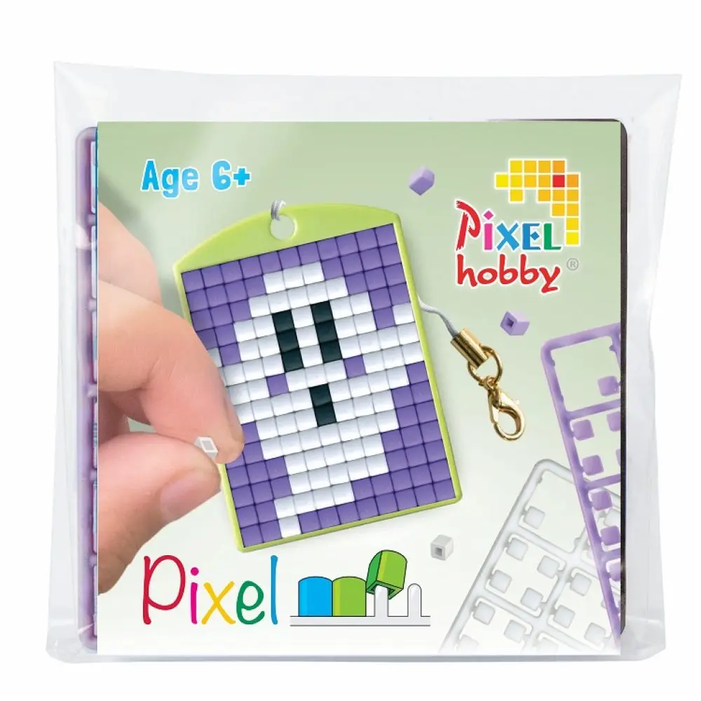 Pixelhobby Pixel klíčenka duch nebo kouzelnický klobouk - 3 ks