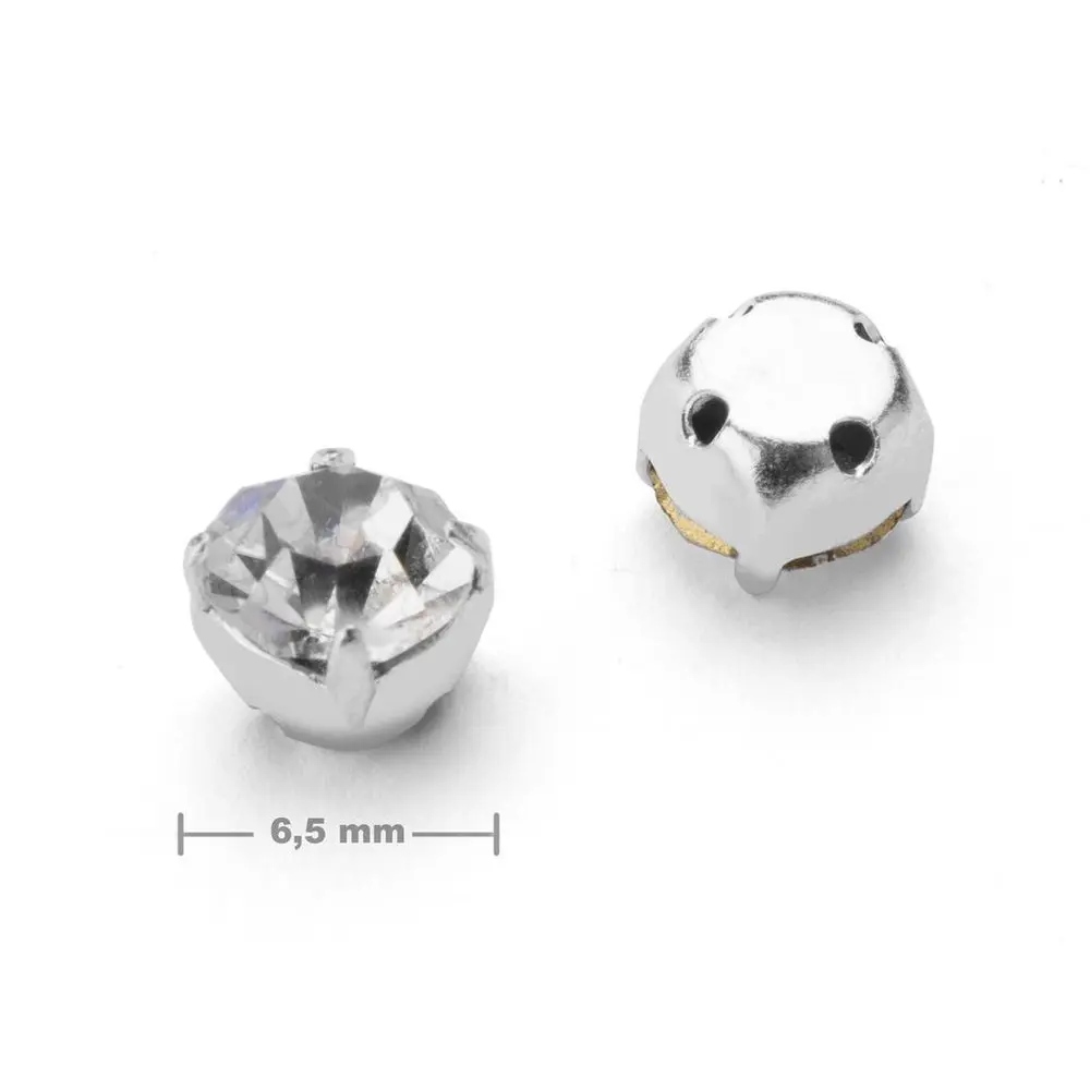Manumi našívací šaton v kotlíku ss30/6,5 mm Crystal - 6 ks