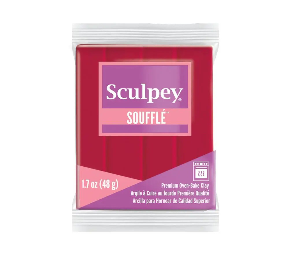 Sculpey SOUFFLÉ Cherry Pie třešňová červená - 5 ks - 5 ks