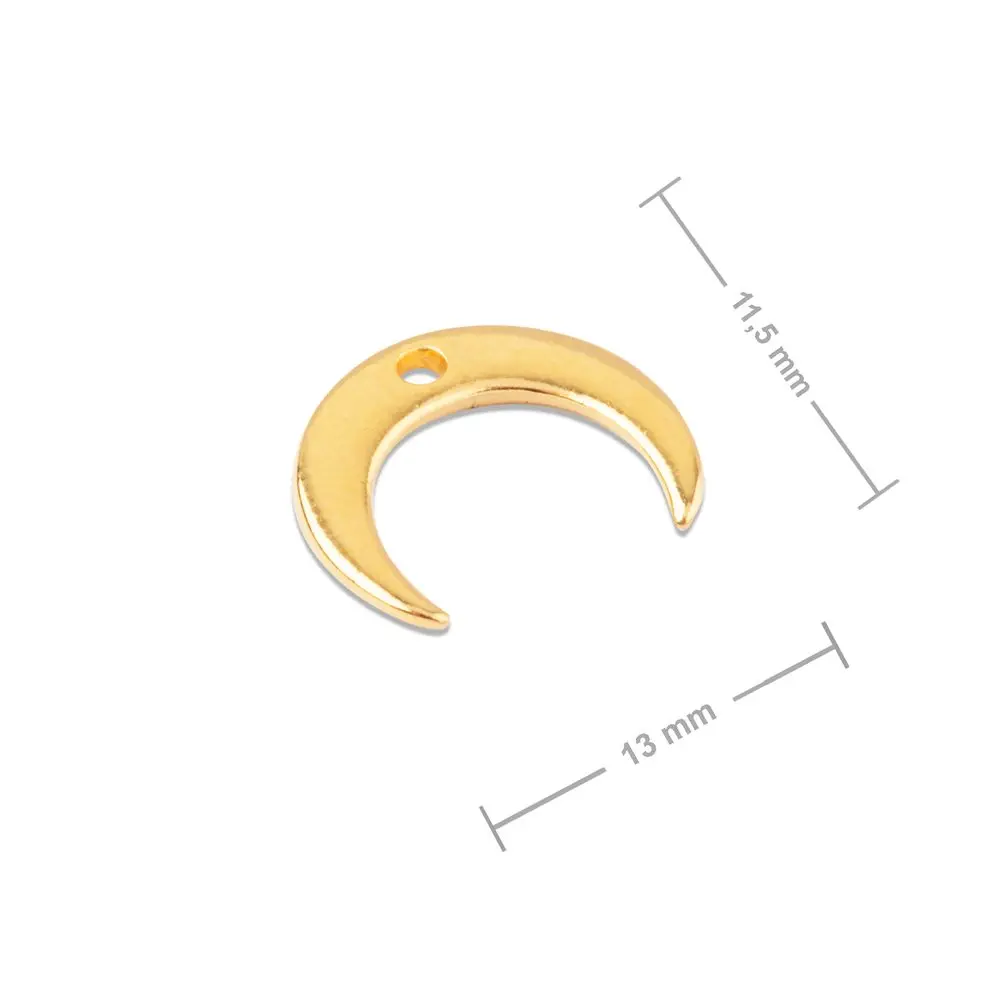 Manumi přívěsek půlměsíc 13x11,5 mm pozlacený - 1 ks