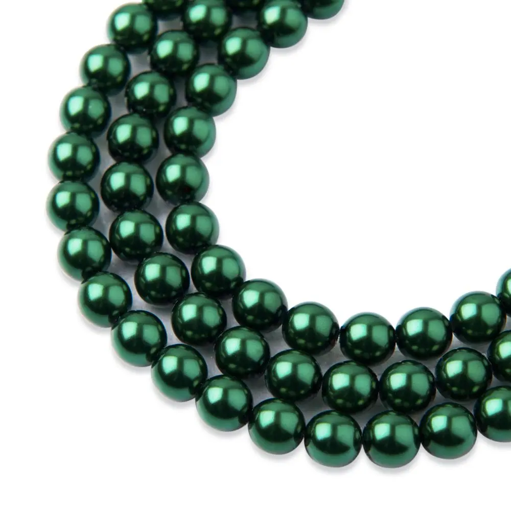Manumi české voskové perle 6 mm Emerald - 150 ks
